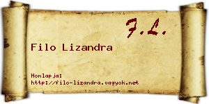 Filo Lizandra névjegykártya